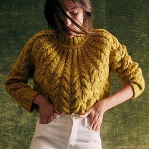 Sezane Diego Jumper Sweater in gold mustard yellow (S Small)